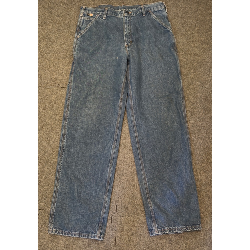 VTG Carhartt FR CAT2 Flame Resistant Carpenter Jeans Mens Work Pants 38x33"